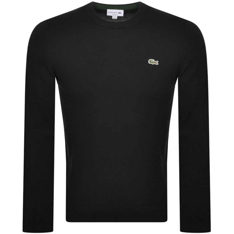 Lacoste black crew neck jumper hot sale